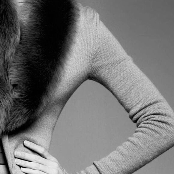 Ralph Lauren Black Cashmere Lamb Shearling Collar Cardigan Sweater - Picture 10 of 16